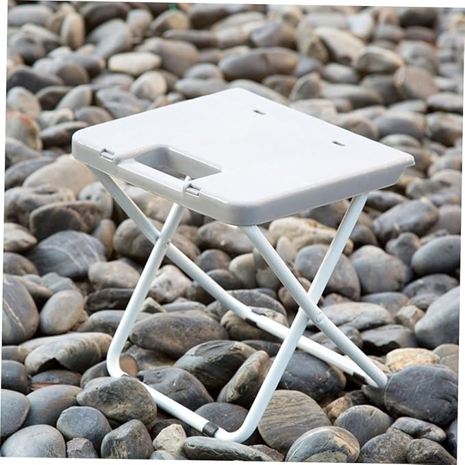 HANABASS Foldable Stool Collapsible Chair Pp Iron Frame for Small Spaces Train Hiking