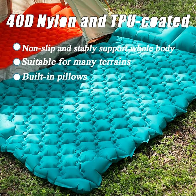 icepac Sleeping Pad Ultralight Inflatable Sleeping Pad for CampingBuilt-in Pump Ultimate for Camping HikingLightweight Inflatable Sleeping pad
