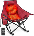 Suteck Heated Rocking Camping Chair - Oversized Heated Camping Chair W/20000mAh Power Bank &amp Carry Bag Fully Padded Heated Chairs for Outdoor Sports W/3 Heat Levels for Back &amp Seat Lawn Picn