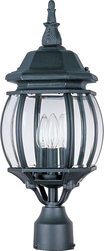 Maxim Crown Hill-Three Light Outdoor Post Mount in Early American Style-8 Inches Wide by 21 inches high