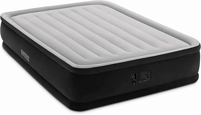 Intex Dura-Beam Series Elevated Comfort Airbed with Built-In Electric Pump Bed Height 16 Queen - Amazon Exclusive