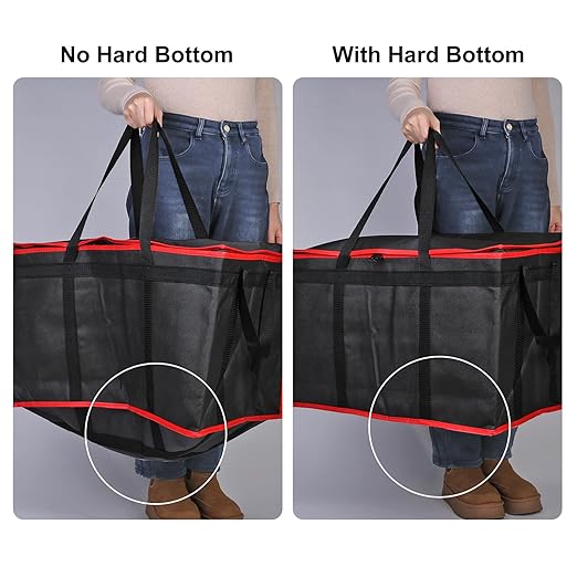 Bodaon Catering Bag with Removable Hard Bottom XXX-Large Insulated Food/Pizza Delivery Bag for Delivery Drivers Cooler/Hot Bags Insulated Grocery Food Warmer Container Supplies (2Pk Black + Red)