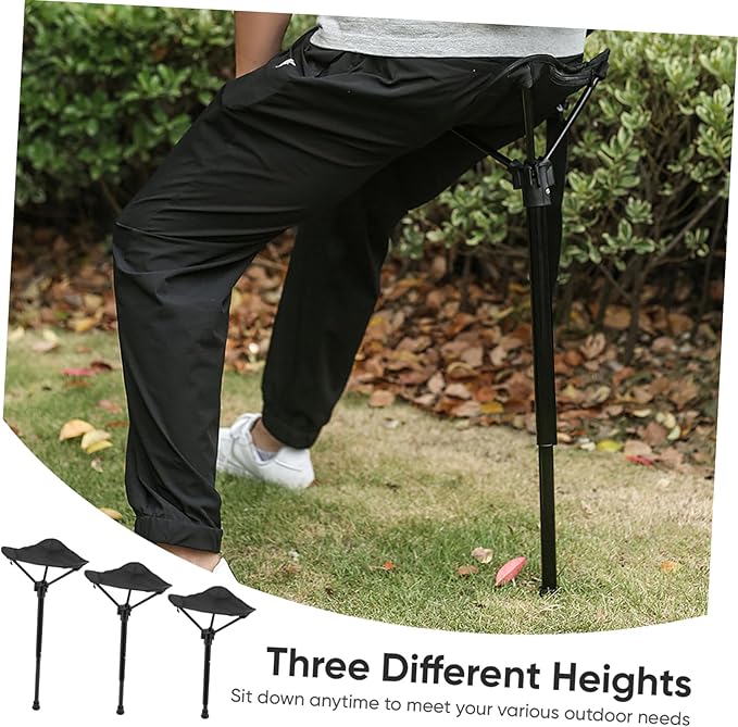 Portable Tall Folding Stool Lightweight Collapsible Seat for Camping Fishing Hiking Sturdy Outdoor Chair Retractable Design