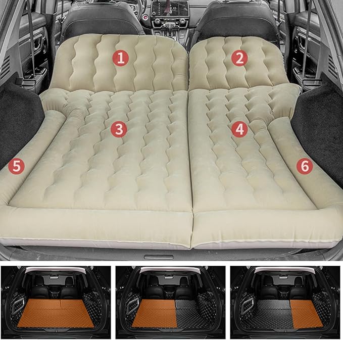 SUV Air Mattress - Thickened &amp Multifunctional Inflatable Bed for Outdoor Camping Road Trips - Portable Car Mattress for Adults Travelers with SUV Truck