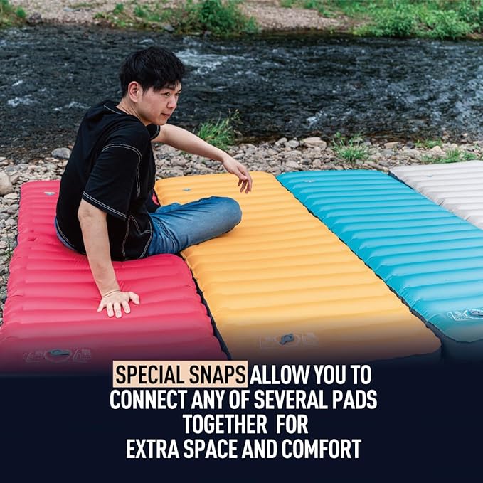 ZOOOBELIVES 3D Wrapping Inflatable Camping Sleeping Pad with Built-in Pump Extra Thick and Wide Ultimate Comfortable Compact Camp Air Mat for Tent Car Traveling and Backpacking - Airlive2000X