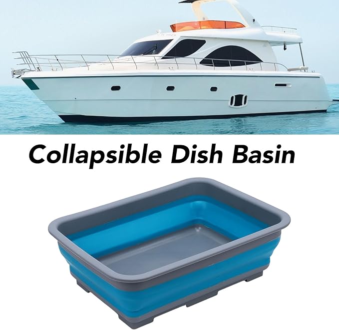 Haofy Collapsible Dish Tub Foldable Wash Basin with Lightweight Portable Design for Camping Picnics Kitchen RV Boat