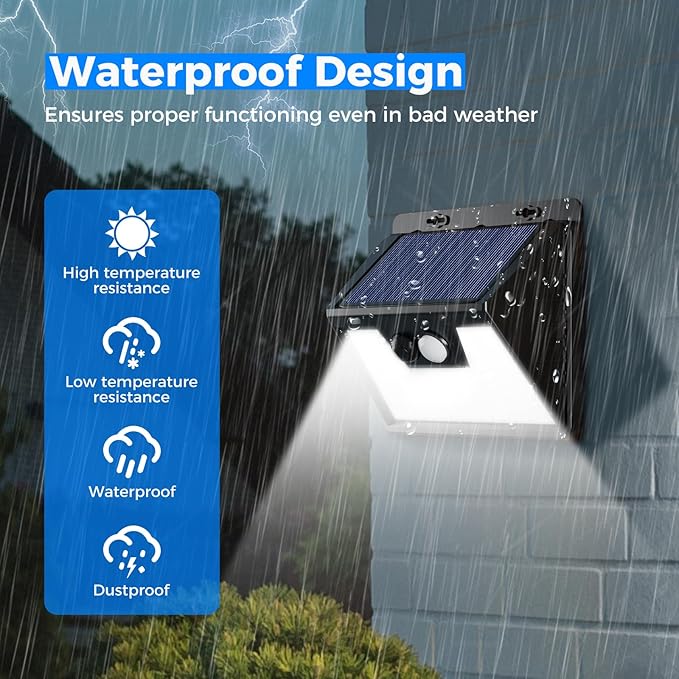 Peasur Solar Lights Outdoor Waterproof [12 Packs/140 LEDs] 3 Lighting Modes Solar Motion Sensor Light Outdoor Ultra Bright Security Lights Outdoor Solar Lights for Outside Fence Yard Patio Deck