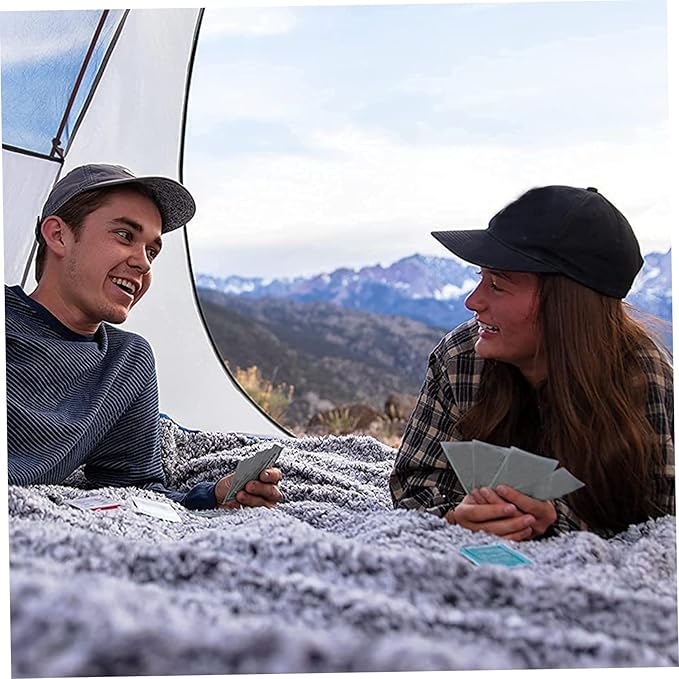 Camping Blanket 55x79 Waterproof Stadium Blanket with Storage Bag Washable Windproof Warm Foldable Down Camping for Sporting Events Picnic Travel.