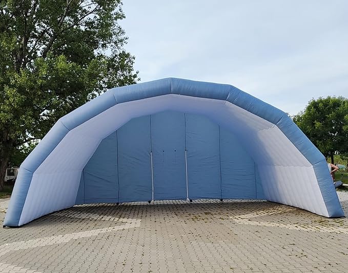 Portable Outdoor Inflatable Stage Tent Rooftop Booth Inflatable Stage Cover Marquee Concert Shelter Dome Marquee Cover 29.5x16.5x14.8ft