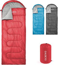 oaskys Camping Sleeping Bag - 3 Season Warm &amp Cool Weather - Summer Spring Fall Lightweight Waterproof for Adults Kids - Camping Gear Equipment Traveling and Outdoors