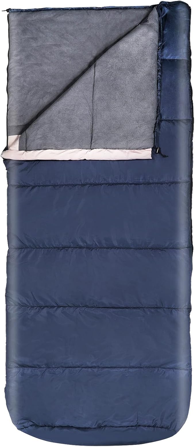 REDCAMP Sleeping Bags for Adults Fleece Warm Sleeping Bag 3-4 Season Comfortable for Hiking Traveling &amp Outdoor Activities