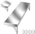 48 x 12 Folding Concession Shelf – Stainless Steel Drop Down Concession Serving Window for Food Trucks | Versatile &amp Space-Saving Folding Food Shelf for Concession Windows Restaurant