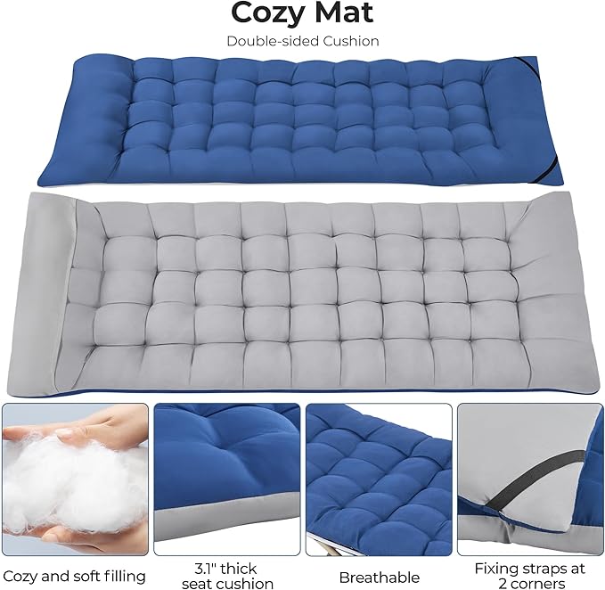 Yaheetech Folding Camping Cot Portable Outdoor Bed for Adults w/Mat &amp Storage Bag &amp Carry Bag Heavy Duty Cots for Outdoor Travel &amp Office/Home Nap