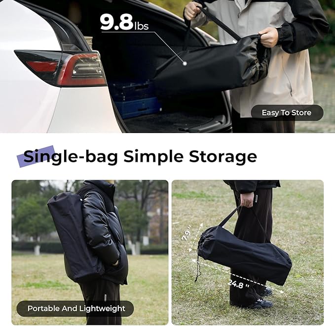 Camping Table Folding Portable Camp Aluminum Fold Up Lightweight Roll Up Table Adjustable Height with Carry Bag Indoor Outdoor for Camping Picnic Backyard BBQ Patio Wood Grain
