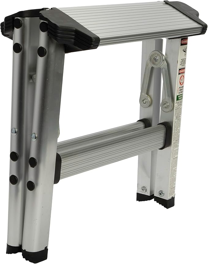 Quick Products QP-FOSS Slim-Profile Easy Folding One-Step Stool - 200 lbs. Capacity
