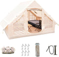 Easy Setup Inflatable Camping Tent Waterproof 4 Season Air Tent with Hand Pump Oxford Glamping Tent for 4/6/8 Adults
