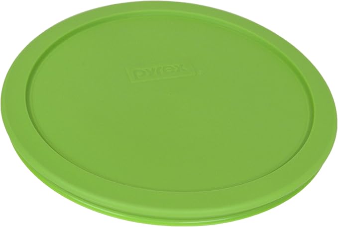 Pyrex (3) 7200-PC 2-Cup (3) 7201-PC 4-Cup &amp (3) 7402-PC 6/7-Cup Lawn Green Food Storage Replacement Lids - Made in USA