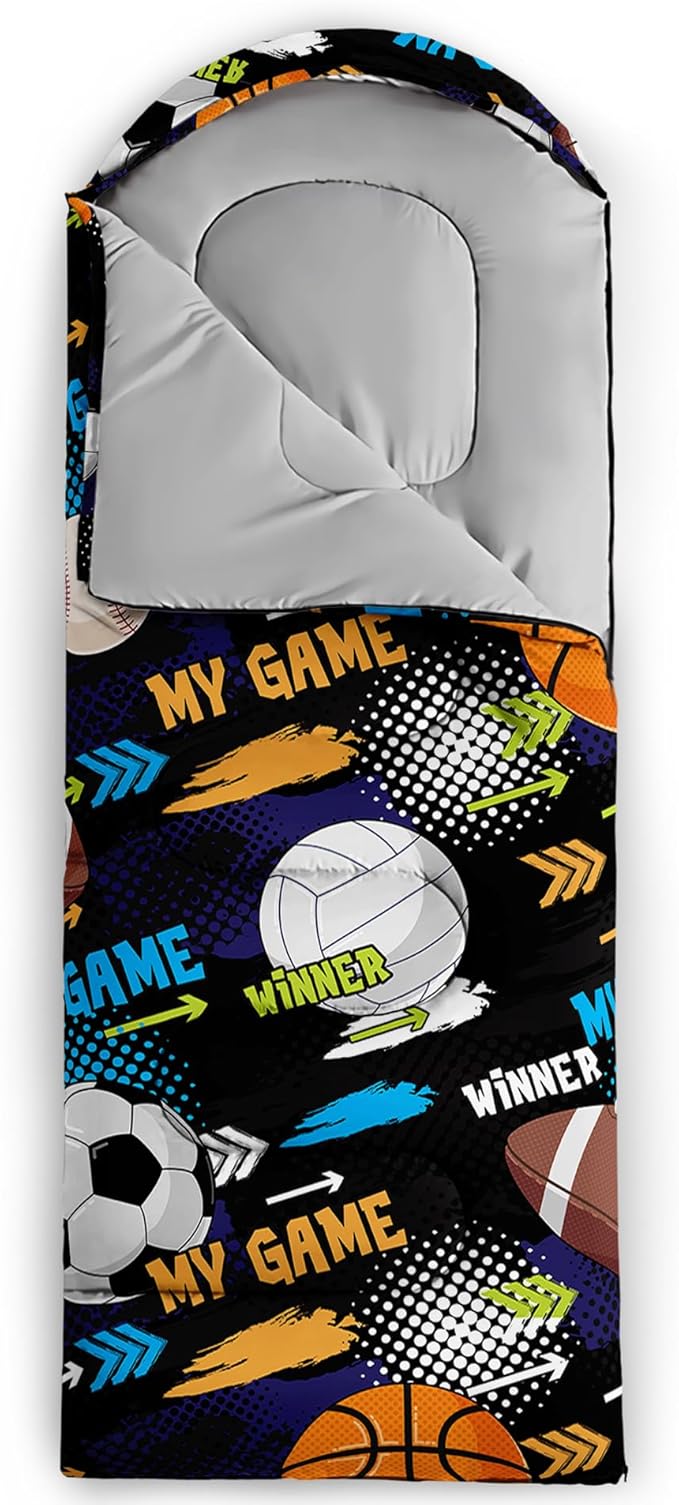 QOOMO Camping Sleeping Bags3 Season Warm &amp Cool WeatherLightweightWaterproof Sleeping Bags for Adults &amp Kids Travelingand Outdoors