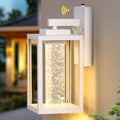 VIANIS White Exterior Lighting Fixtures Wall Mount for House 100% Aluminum Outdoor Sconces Wall Lighting for Garage with Integrated 10W LED Light Source Dusk to Dawn Coach Lights Outdoor Lantern