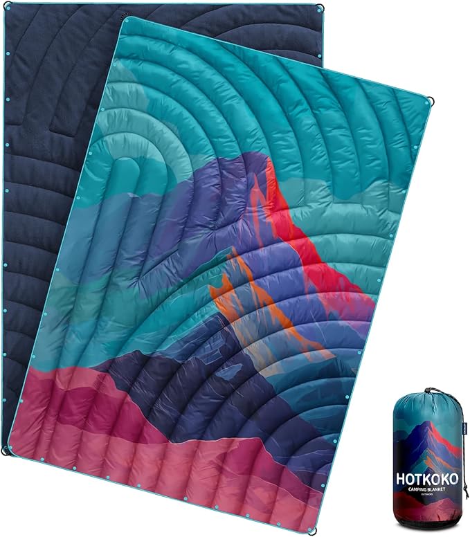 Camping BlanketPuffy Blanket Lightweight Packable Camping Blanket Outdoor Blanket for CampingTraveling Stadium Hiking Picnics