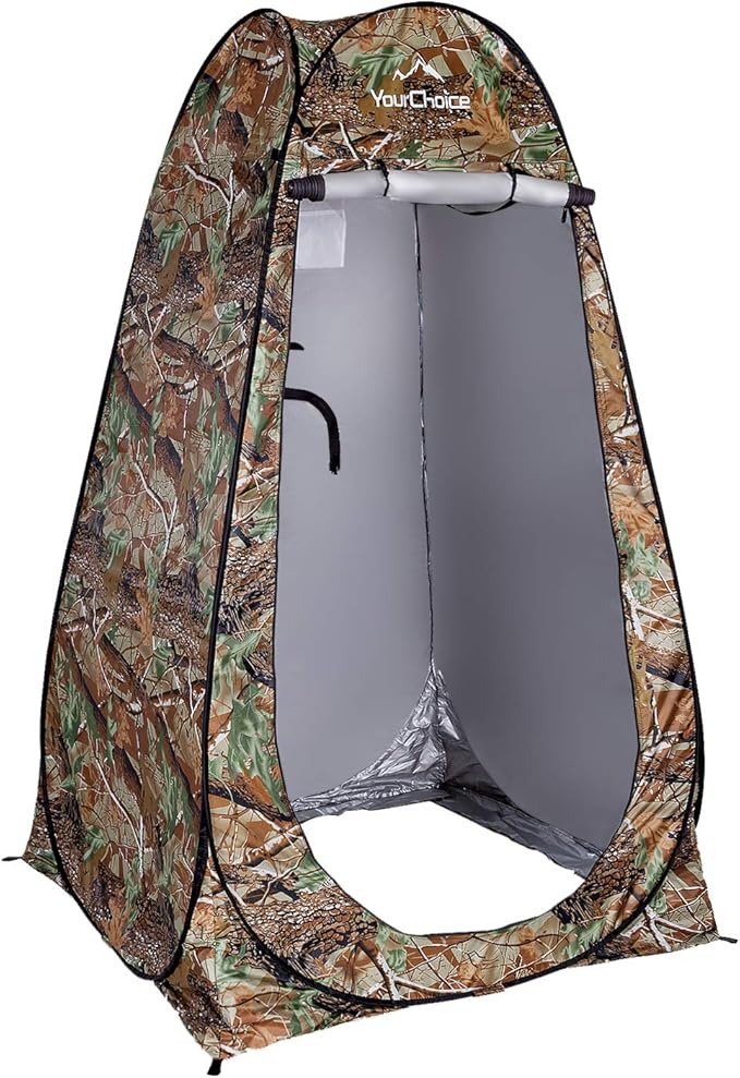Your Choice Pop Up Privacy Shower Tent 3.9 x 3.9 x 6.2FT Portable Camping Changing Room Instant Setup Outdoor Shelter with Silver Coating Vent Window &amp Carry Bag for Beach Hiking &amp RV | Po