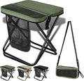 2026 New Portable Foldable Backpack Stool Lightweight Camping Chair with Carrying Bag for Adults Perfect for Hiking Fishing Picnic Outdoor Activities (Green Large)