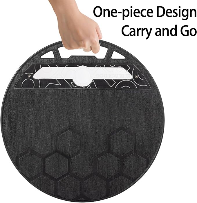 Blackdog Lightweight Round Folding Camping Table PE Portable Picnic Table with Aluminum Adjustable Table Legs Solid Triangular Support Round Table for Outside Tailgating Hiking Camping
