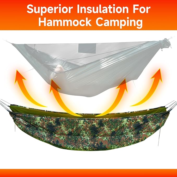 Camping Hammock Tent with Hammock Underquilt Lightweight Hanging Hammocks Tree Straps Portable for Hiking Backpacking