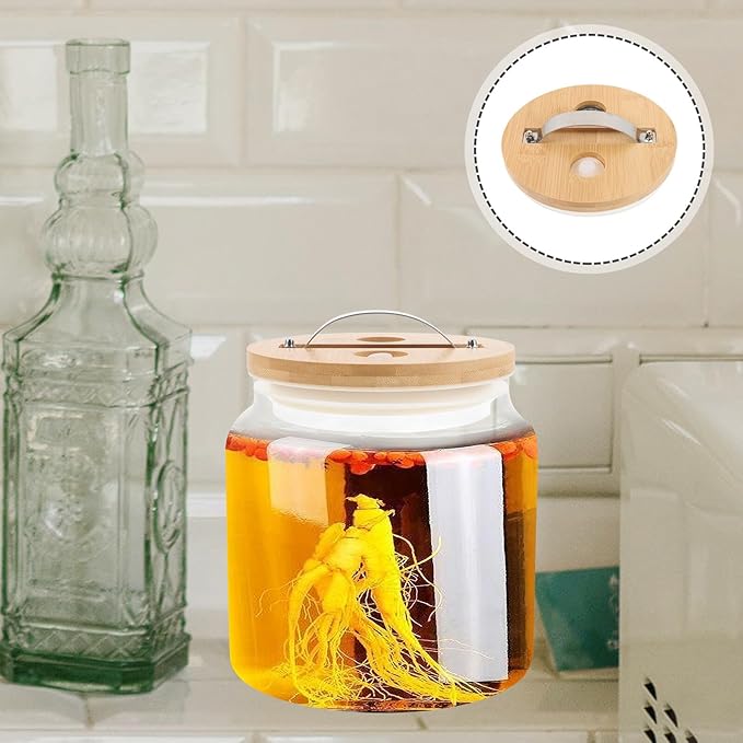 ARTIBETTER Lid with Exhaust Valve 15cm Airtight Glass Beverage Dispenser Lid Sealing Jar Cover for Home Storage and Drink Containers