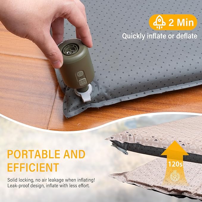 SUV Air Mattress Car Bed Inflatable Car Camping Pad with Air Pump Ultrathick Memory Foam Camping Mattress 9.0 R-Value Insulated Sleeping Pad 2 Person Camping Mat for Hiking and Backpacking