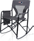 Picnic TIME NFL Woodland Rocking Camping Chair with Storage Caddy Camp Chair for Adults