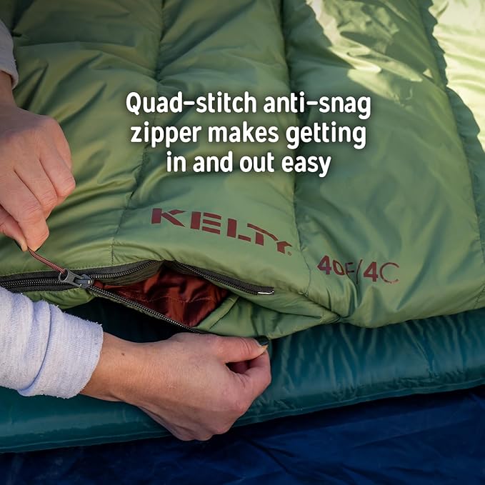 Kelty Cosmic 20 Down Mummy Sleeping Bag for Backpacking Campers 550 Fill Power Recycled Fabrics with PFAS-Free DWR Designed in Sunny Colorado