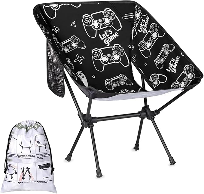 Honeybaby Folding Camping Chair Game Controllers Camping Chairs Lightweight Portable Chair Outdoor Foldable Chairs for Camping Travel Picnic Beach Hiking