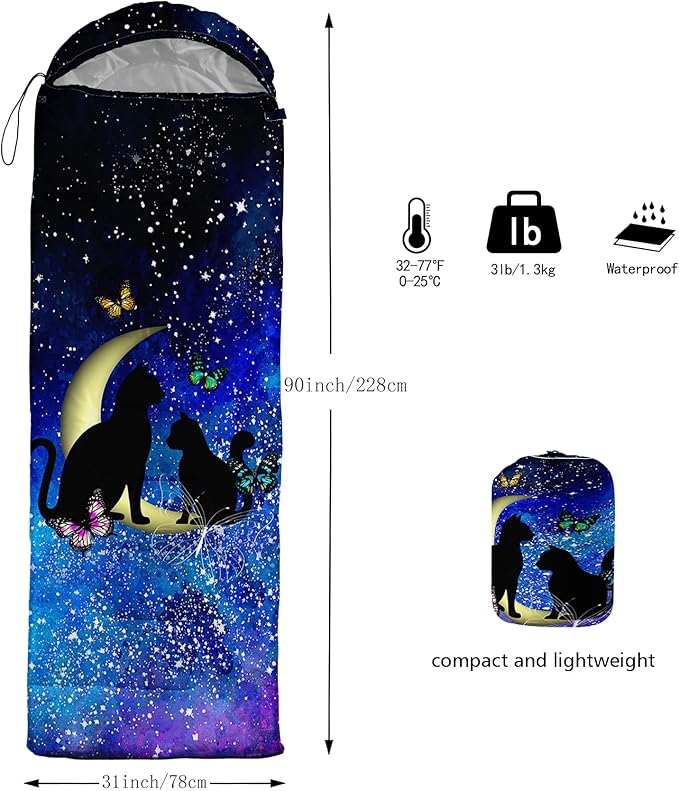 Axolotl Unicorn Sleeping Bag for Kids Boys Girls–Lightweight Warm Cold Weather Sleeping BagsWaterproof Portable Sleeping Bag with Compression Sack for Camping Backpacking Outdoor Indoor
