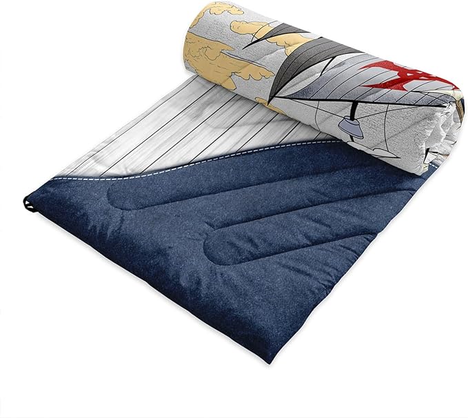 Axolotl Nautical Camping BlanketSailboat World Map Packable Outdoor BlanketSailing Anchor Lightweight Waterproof Camping BlanketOcean Themed Outdoor Blanket for Picnic Hiking Traveling Cold Weather