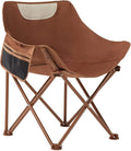 Portable Lightweight Compact Camping Foldable Chair with Carry Bag for Hiking Fishing Beach Brown