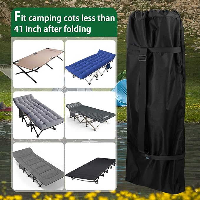 Xxerciz Camping Cot Bag 41 Inch Heavy Duty Folding Cot Bag Storage Bag for Most Cots and Chairs Durable and Easy to Carry