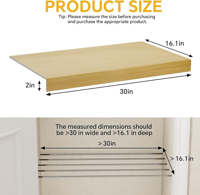 6 PCS Wire Rack Covers for Pantry Wood Grain 30''W * 16''D(Ready to Use) Faux Wood Shelf Covers for Wire Shelving Rustic Closet Shelves Covering Toppers for Pantry Bathroom Kitchen Garage