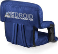 PICNIC TIME Star Wars R2-D2 Ventura Reclining Stadium Seat with Back Support Portable Bleacher Floor Beach Chair with Cushion Backpack Straps (Navy Blue)