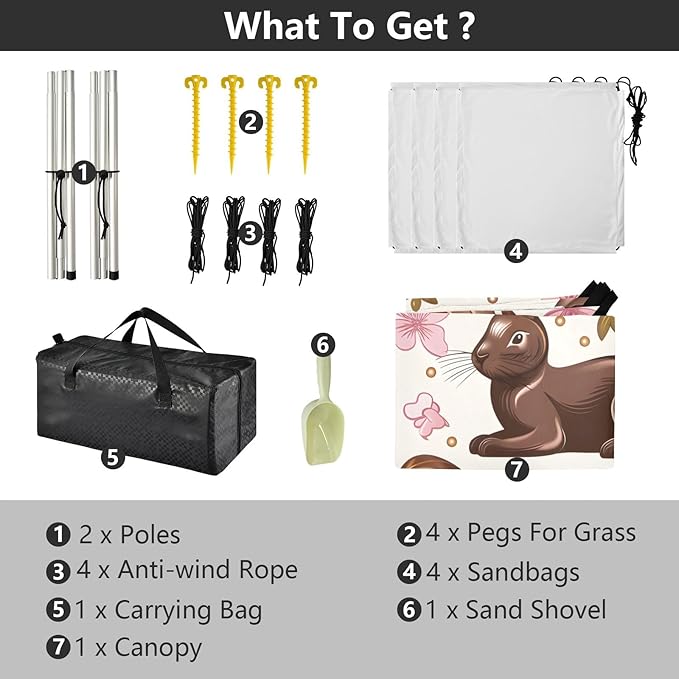 Chocolate Rabbit Camping Sun Shelter Beach Tent Portable Beach Sun Shade Outdoor Canopy for Camping Trips Fishing Picnic