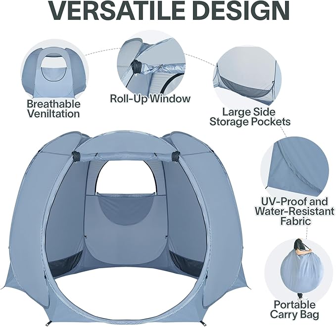 Alvantor Pop Up Screen Tent House Room Instant Outdoor Camping Canopy Sun Shelter Gazebo for Patio Backyard &amp Deck Privacy Tent(2-10 People 8'x8' 10'x10' 12'x12')