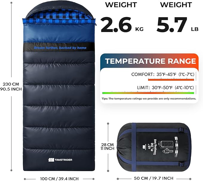 Cotton Flannel XXL Sleeping Bags for Adults Cold Weather Camping Sleeping Bag for Adults Kids Teens with Compression SackCamping Gear for TravelingHikingClimbingOutdoorIndoor