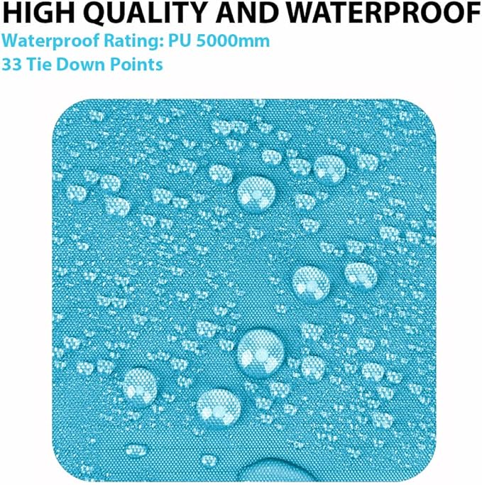 Gold Armour Rainfly Tarp Hammock Premium 14.7ft/12ft/10ft/8ft Rain Fly Cover Waterproof Ultralight Camping Shelter Canopy Survival Equipment Gear Camping Tent Accessories (Sky Blue 14.7ft x 12ft)