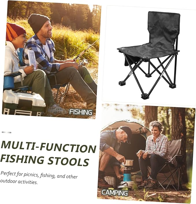 SUPVOX Portable Folding Beach Chair Carrying Bag Compact and Lightweight Outdoor Chair for Camping Fishing and Hiking and Comfortable Design for