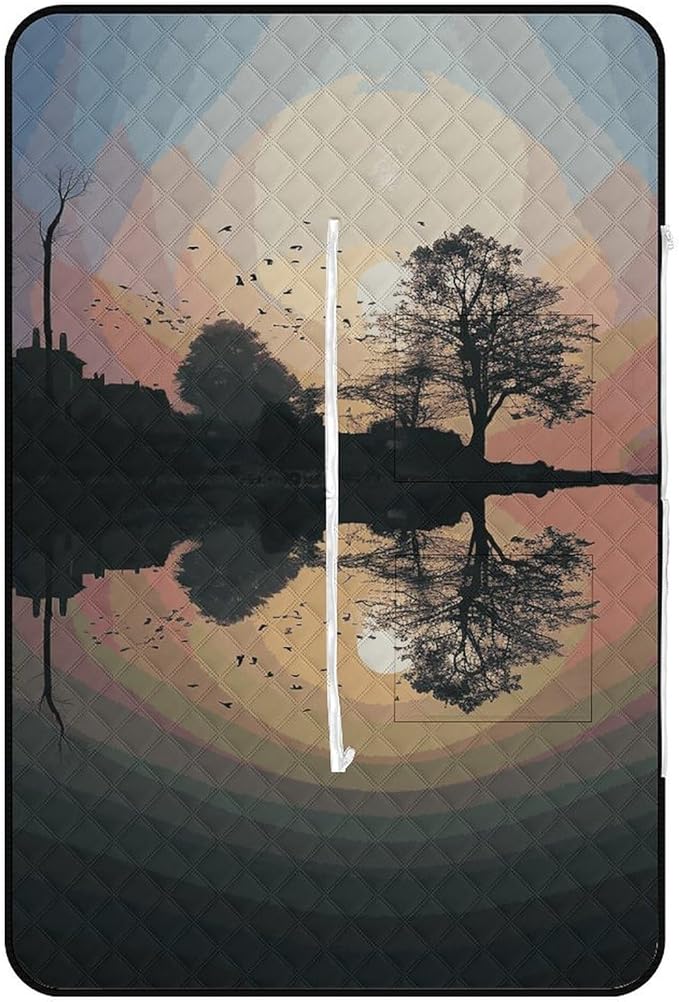 Zipper Reflection Guitar Style Picnic Mat Suitable for Travel Camping Park Or Home Use