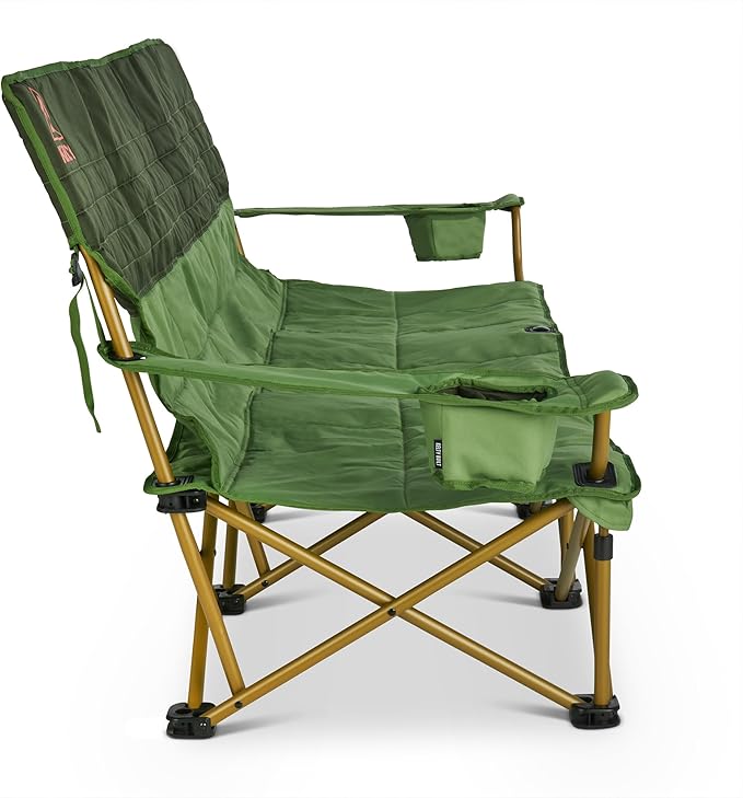 Kelty Lowdown Couch - 3 Person Capacity Camping Chair Extra Large and Sturdy Bench for Campsites Soccer Games and Backyard Parties