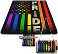 American Flag Rainbow Lesbian Gay Love Pride Waterproof Outdoor Picnic Blanket Sandproof Beach Mat for Camping Hiking Grass Travelling