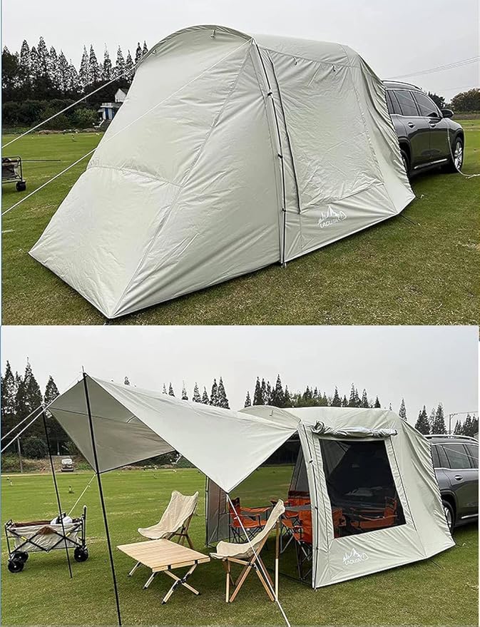 WINTENT Versatile Car Tent SUV Tailgate Attachement Tent Rainfly Screen Room for Camping （15.9 x 7.9 x 6.4ft）
