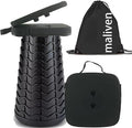 Collapsible Camping Stool with Seat Cushion &amp Nylon Bag Square Portable Telescopic Stool Lightweight Sturdy Foldable Stool for Camp Fishing Picnic Max Load 550 lb
