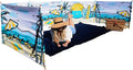 Premium 20 ft Beach Windscreen Privacy Screen Wind Blocker Free Rubber Mallet and Carry Bag Included (Beach Scape)